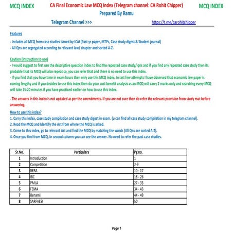 (9) Eco Law MCQ Index Nov 2023 ca finals.pdf