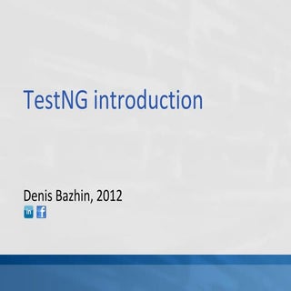 TestNG introduction