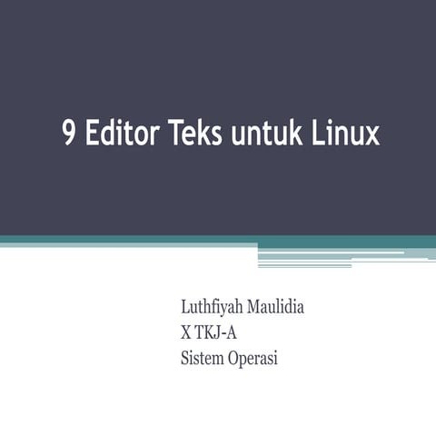 Editor teks untuk linux