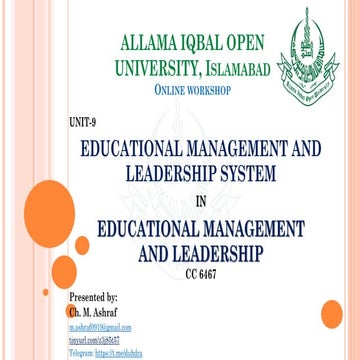 Educational Management and Leadership System