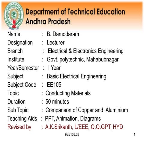 9EE105.37.BASIC ELECTRICAL ENGINEERING POLYTECHNIC | PPT
