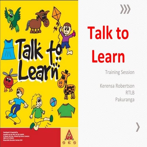Talk to learn training session