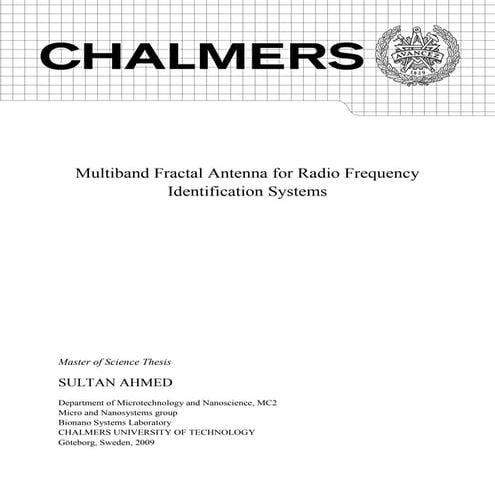 Master's Thesis Report