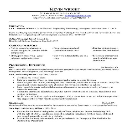 Kevin updated resume3 | PDF
