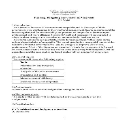 Financial Management - Nonprofits