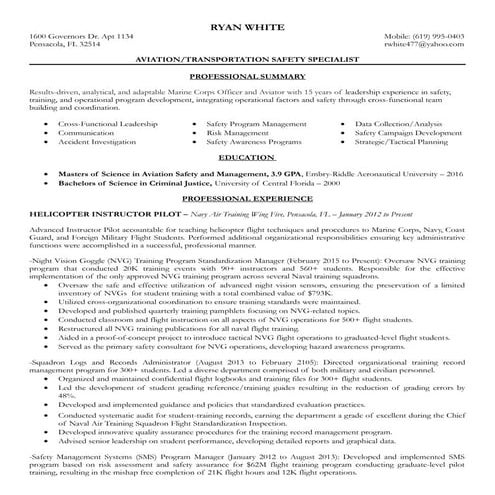 Ryan White Resume