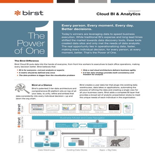 Birst Cloud BI Data Sheet