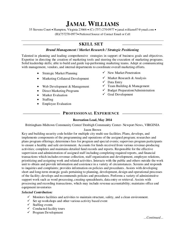 Facility Management Resume Jamal