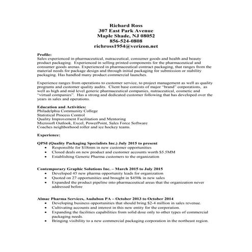 Richard Ross Resume 102715