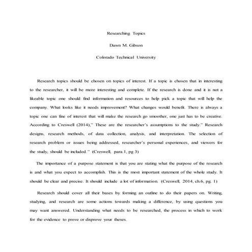 Researching Topics ip 1 Gibson outline