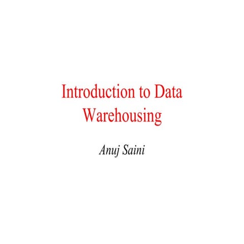 Data Warehousing