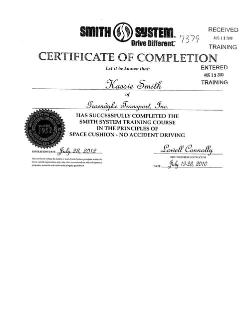 TrainingCertificatePage | PDF