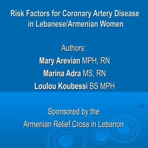 Risk factors for Coronary Artery Disease