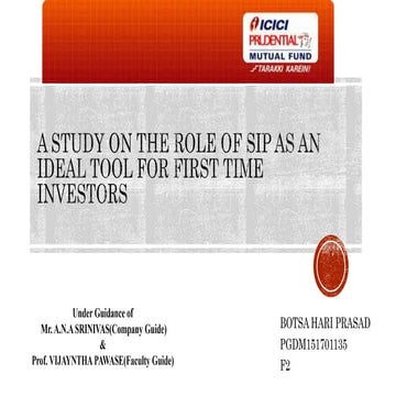 ROLE of SIP for First Time Investors | PPTX