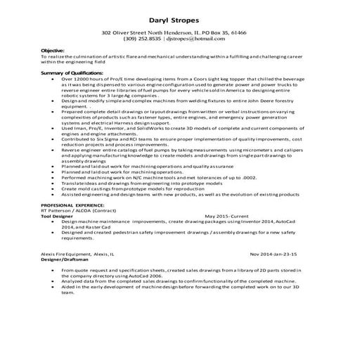 Daryl Stropes Resume 12-13-2015