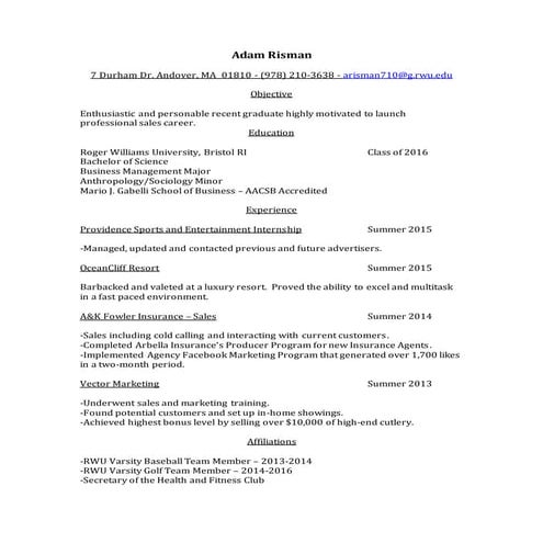 Adam Risman presentations