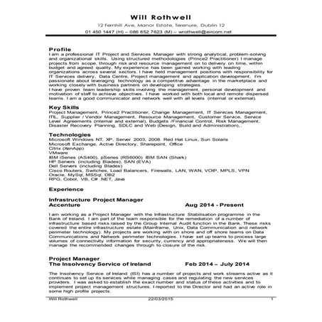 Will Rothwell CV2015