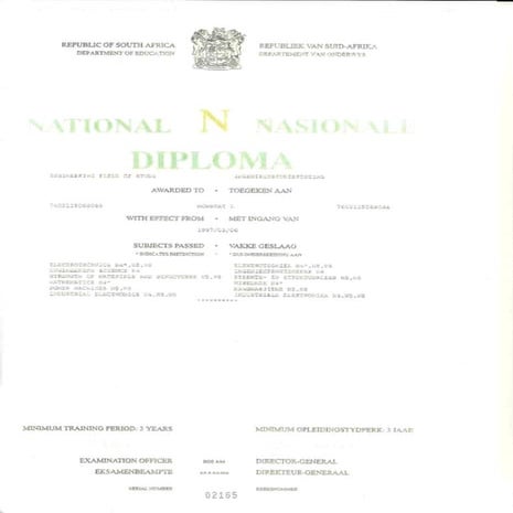 National Engineering Diploma