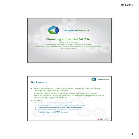 Financing Suppportes NAMAs