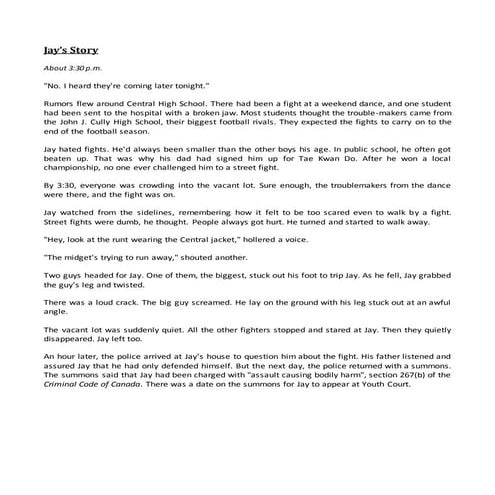 Assault Case Study - Jay's Story