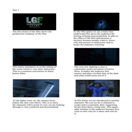 9 Frame Analysis - Saw 1