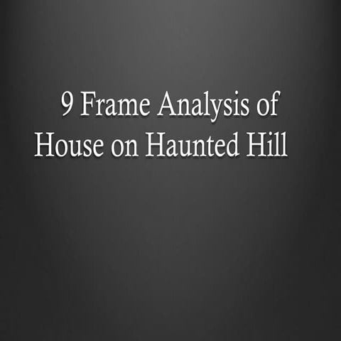 9 frame analysis of House on Haunted Hill