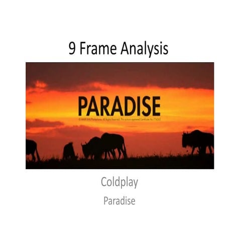 9 frame analysis paradise coldplay