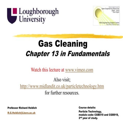 Particle Technology Gas Cleaning