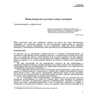 Habilidades de lectura a nivel supe...