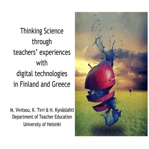 Thinking science through teachers' experiences with digital technologies