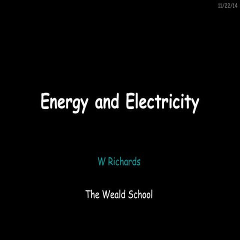energy and electricity