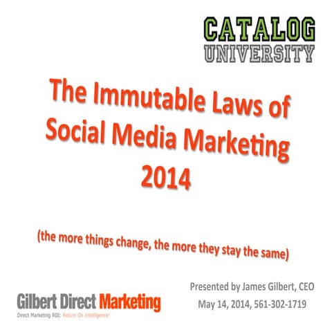 9 immutable Laws Of Social Media Marketing Presentation 2014 full version for...