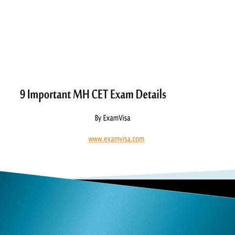 9 important mh cet exam details