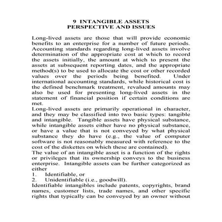 9 intangible assets