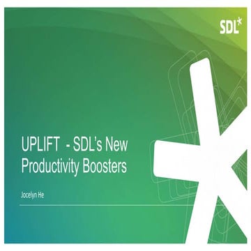 SDL Trados Studio 2017, Jocelyn He (SDL)