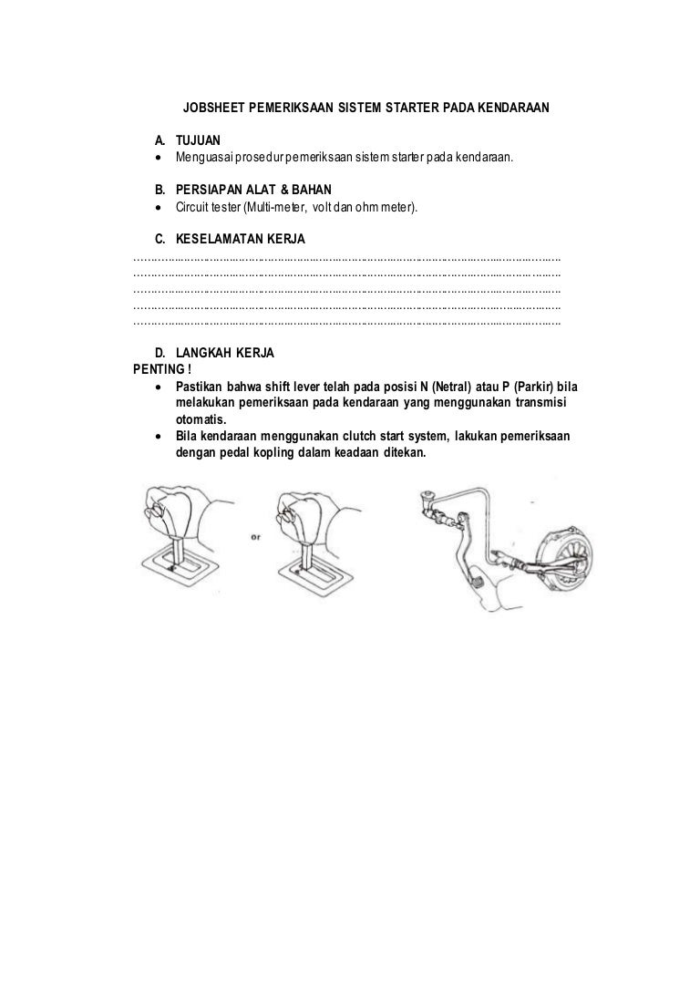 9jobsheetpemeriksaansistemstarterpadakendaraan 141125151621 Conversion Gate01 Thumbnail 4jpgcb1416928770