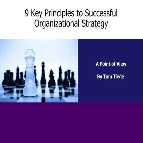 9 Key Principles to Successful Organizational Strategy
