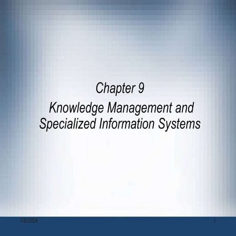 Knowledge Management and Information System