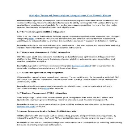 9 Major Types of ServiceNow Integrations You Should Know
