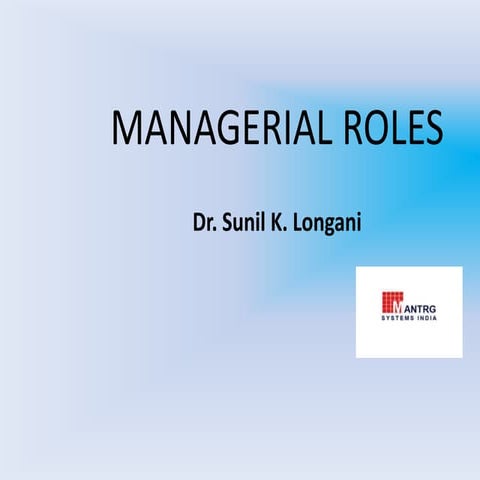  Managerial, supervisor skills