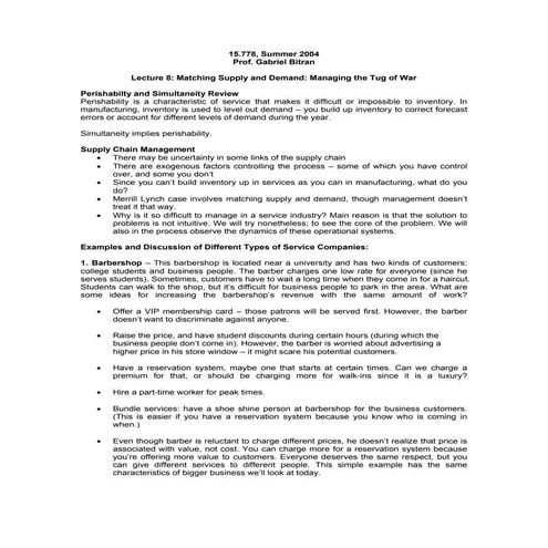 9 matching supply and demand