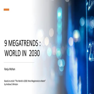 9 megatrends that will shape the World in 2030 