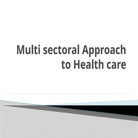 Multisectoral approach to primary health care