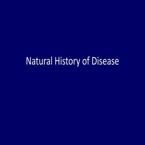 9 Natural history of disease epidemiological triad