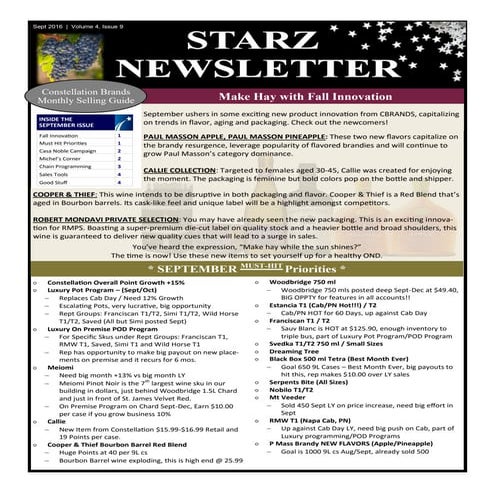September 2016 Constellation Newsletter