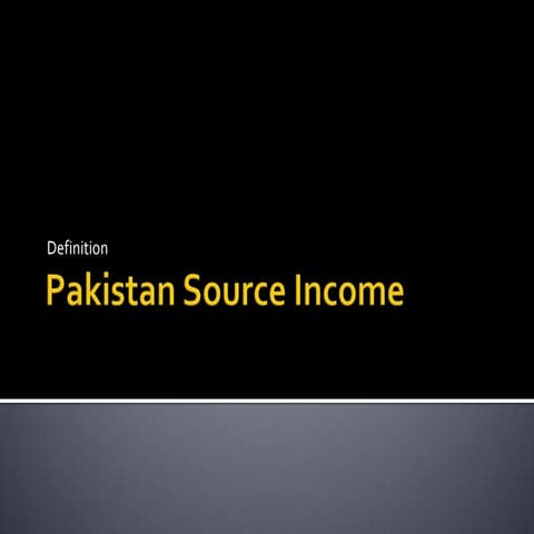 Learn Pakistani Income Tax Law in 3 day (7) | PPTX