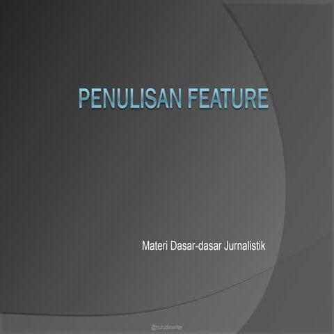 9 penulisan feature | PPT