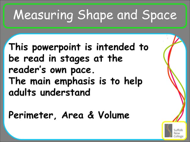 9 perimeter, area volume