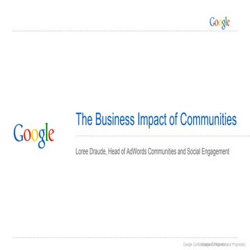 Loree Draude - How To Measure The ROI Of Your B2B Community