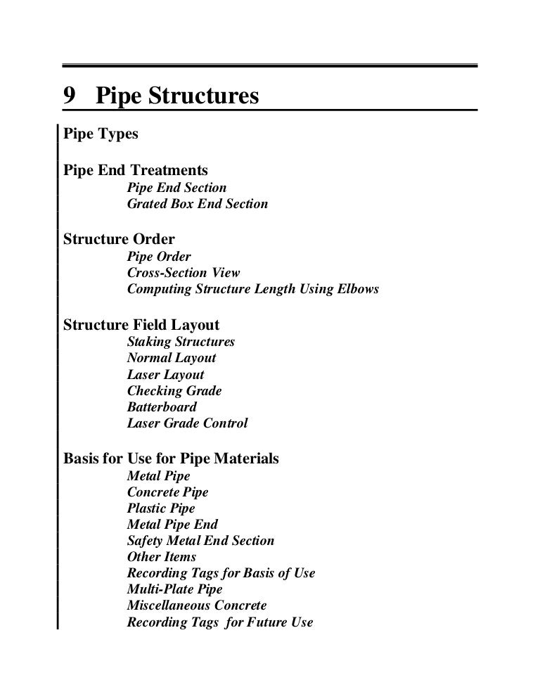 9 pipe structures